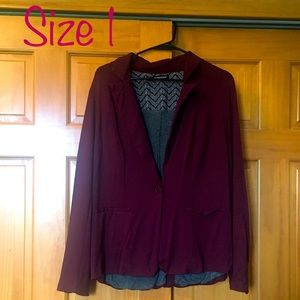 Maurices Maroon Blazer Sz 1 Plus